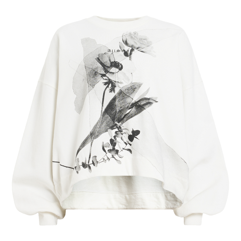 AllSaints Lyss Lila Graphic Cotton Sweatshirt